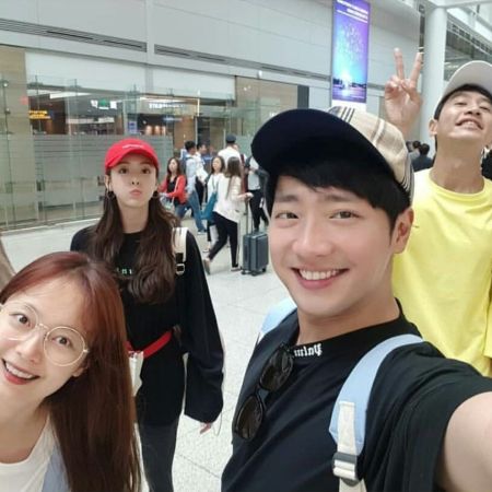 Kwang and Sun-Bin with Shuddering Team to the UK